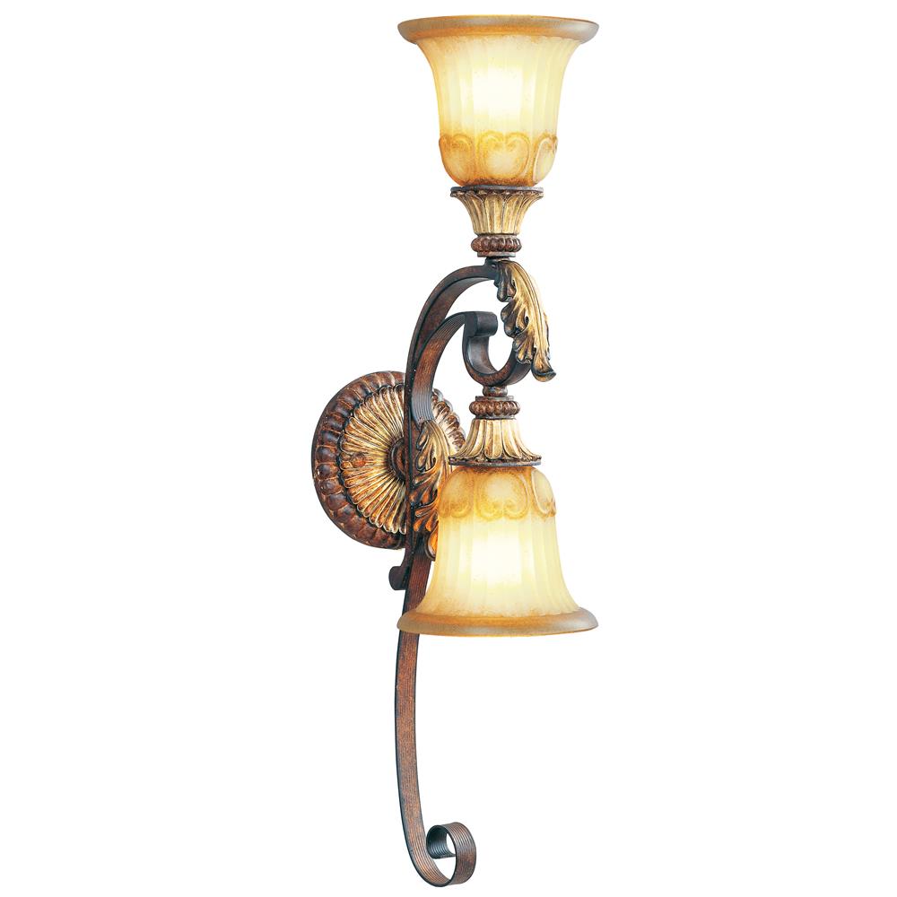 Livex Lighting 8572-63 Villa Verona Wall Sconce in Verona Bronze with Aged Gold Leaf Accents 